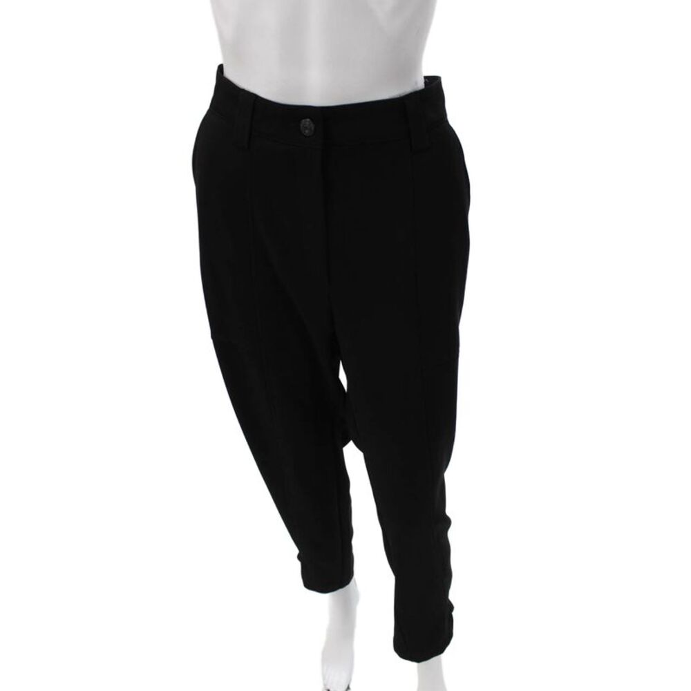 Cambio Womens Dress Pants Black Button Polyester Size 12